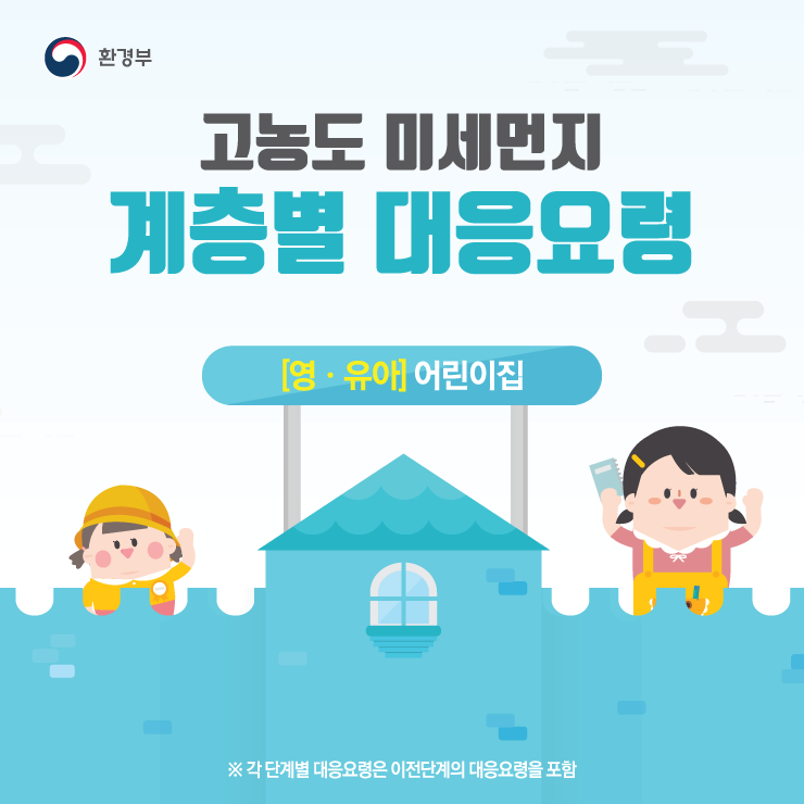 고농도 미세먼지 계층별 대응요령 - 영유아 어린이집